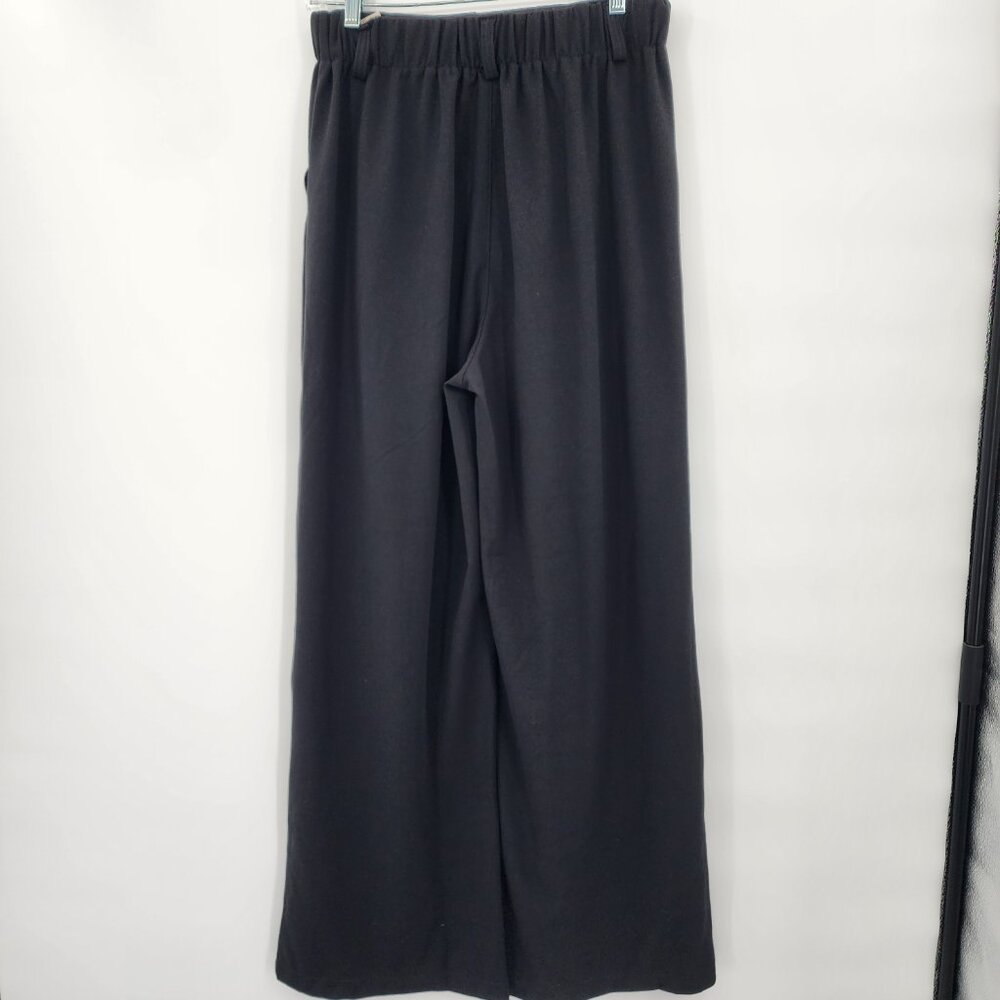HALARA High Waist Waffle Knit Wide Leg Pants Black Various Sizes NWOT - Picture 8 of 9